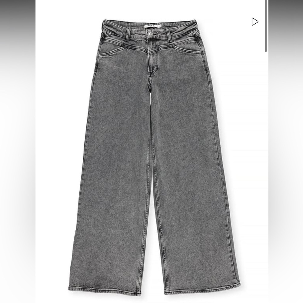 Na-kd low waist wide leg jeans with seam details